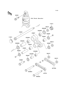 KL650 Задняя подвеска