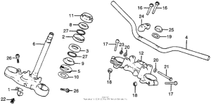 CB550 Handlebar + top bridge
