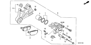 CBF1000 Задний суппорт