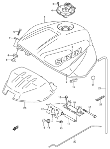 GSX-R750 Топливный бак