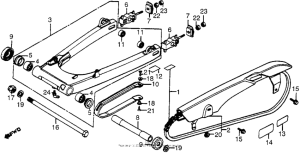 CB1000 Swingarm + chain guard