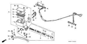 GL1500SE Главный цилиндр сцепления