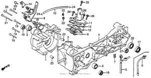 NX50 Crankcase + oil pump