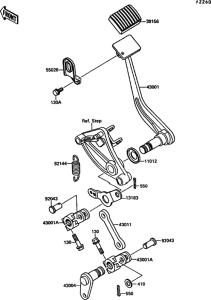 VN1500 Педаль тормоза