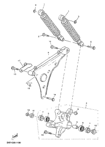 YP125D Rear arm. suspension