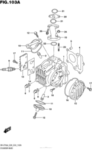 DR-Z70 Головка цилиндров
