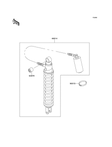 KMX125 Абсорбер удавный в сборе задний