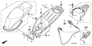 SH125D Seat / luggage box