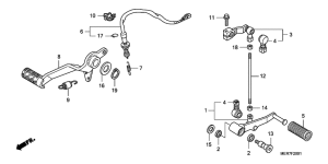 CBF600 (Naked, ABS) Brake pedal /  change pedal
