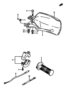 DR600 Right handle switch