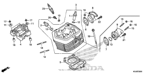 CRF80F Головка цилиндров