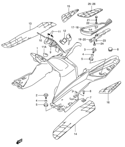 AN400 Щиток облицовочный задний