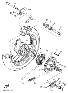 FZR400RR Переднее колесо