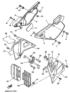 YZ125D Side cover  /  oil tank