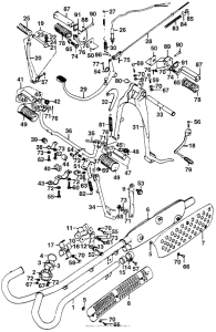 CL200 Cl muffler + stand + pedal