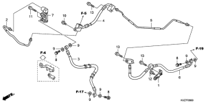 NSS250S Шланги и трубки заднего тормоза