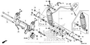 VFR800F Задние амортизаторы