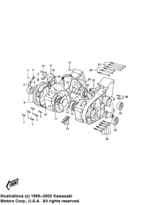 KH100 Картер двигателя