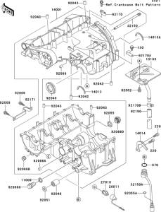 ZX600 Картер двигателя