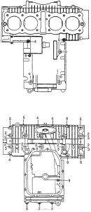 CB550 Bolt + washer (crankcase)