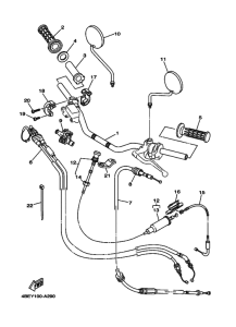 XT225 XT225R Рулевой рычаг и кабель
