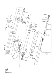 WR250FT Передняя вилка
