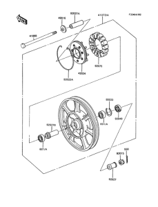 Z750 Задняя ступица колеса