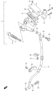 GS500 Передний тормозной цилиндр