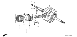 FES250 Crankshaft / piston