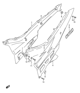 GSX600 Обтекатель задний