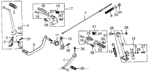 XL250 Change pedal + brake pedal