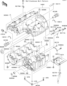 ZR750 Картер двигателя