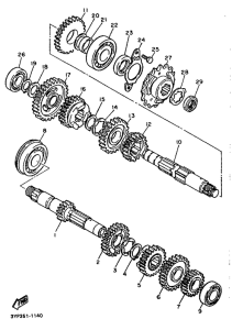 XT600K Трансмиссия