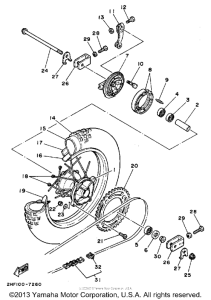 YZ80A Переднее колесо