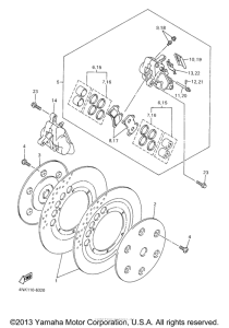XVZ13AM Передний суппорт