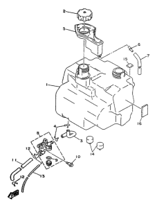 YA50F Топливный бак