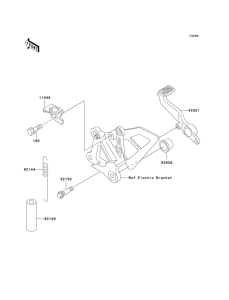 ZX750 Педаль тормоза