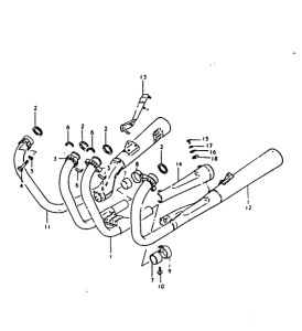 GSX1100 Muffler comp