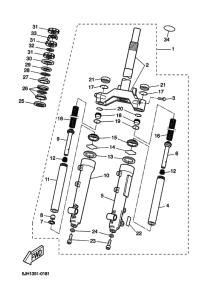 EW50 Вилка передней оси