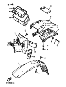 XT550 Front fender. rear fender