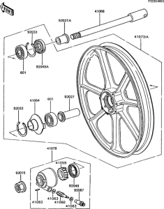 Z750 Переднее колесо