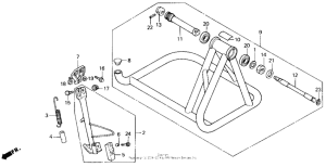 VFR750R Подножка