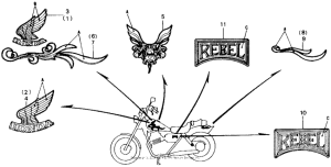 CMX250C Наклейки