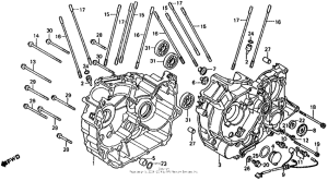 VT750C Картер двигателя