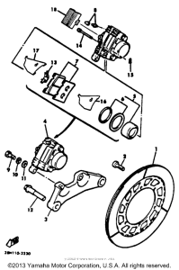 XVZ12DL Rear brkae caliper
