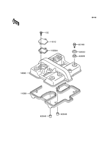KLE400 Крышка головки цилиндров