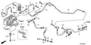 NSS250 (ABS) Шланги и трубки заднего тормоза