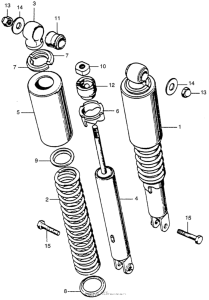 CB750 Задние амортизаторы