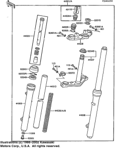 KX60 Вилка передней оси