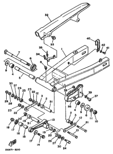 TZR250 Задний рычаг и подвеска